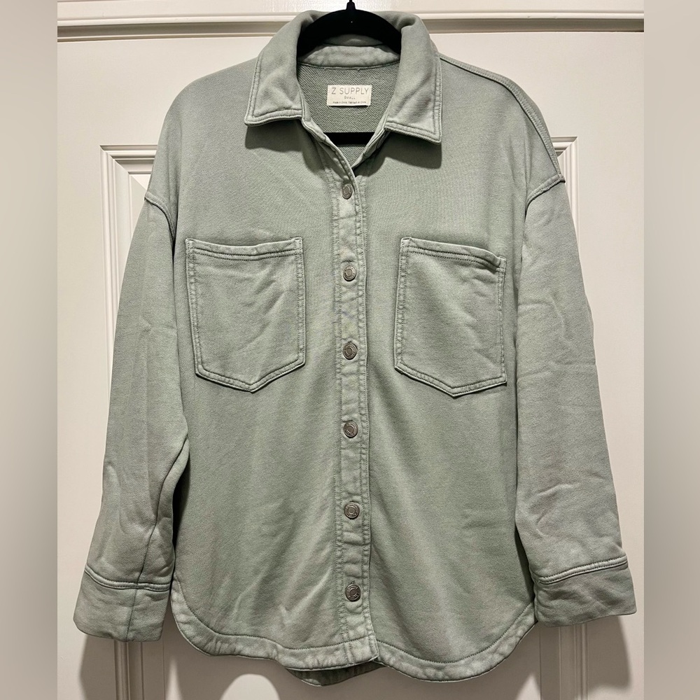 NWOT, Z Supply brand All Day Knit Shacket in Avocado